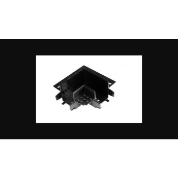   MasterLED LUXO 48V mágneses pályalámpa rendszerhez csatlakozó  süllyesztett  L típusú  fekete