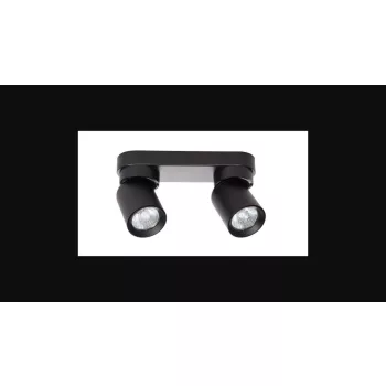   MasterLED Timo GU10 foglalatú  2-es fekete mennyezeti lámpa