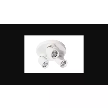   MasterLED Timo GU10 foglalatú  3-as fehér mennyezeti lámpa  kerek