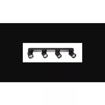   MasterLED Timo GU10 foglalatú  4-as fekete mennyezeti lámpa