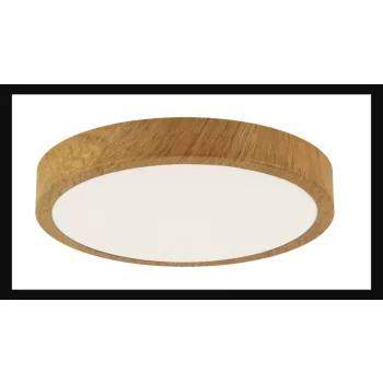   Strühm ATUT kör alakú 24W-os LED lámpa  tölgy  380x380 mm  IP44-es védettségű