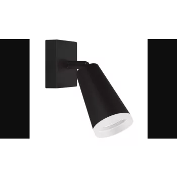 Strühm Sana GU10-es foglalatú  fekete fali lámpa