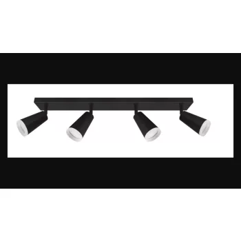   Strühm Sana GU10-es foglalatú  4-es fekete mennyezeti lámpa