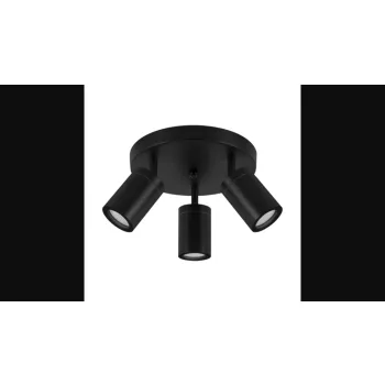   Strühm Tenor 3C fekete színű fürdőszobai lámpa GU10-es foglalattal