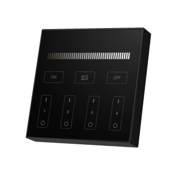   Mi Light Falon kívüli 4 csatornás dimmer távirányító fekete színben