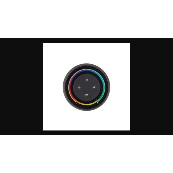   Mi Light RGB RGBW RGB+CCT falra szerelhető érintős fényerő szabályozó fekete színben S2-B