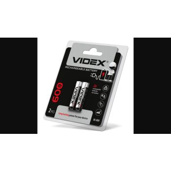   Videx AA 600mAh újratölthető akkumlátor (darabár  min. rendelhető mennyiség 2 db)