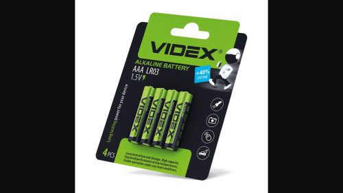 Videx LR03/AAA alkáli elem (darabár  min. rendelhető mennyiség 4 db)