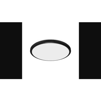   Strühm Planar 18 W-os ø265 mm kerek  fekete mennyezeti lámpa IP54-es védettségű