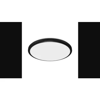   Strühm Planar 24 W-os ø315 mm kerek  fekete mennyezeti lámpa IP54-es védettségű