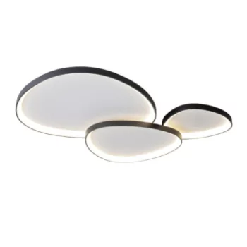  Stone Loire 110W-os 1150x750mm 3000-6500K fekete színű távirányítós mennyezeti lámpa