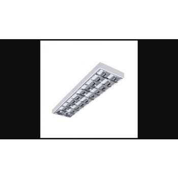   EcoLight 2x120cm-es raszteres tükrös armatúra G13-as foglalattal