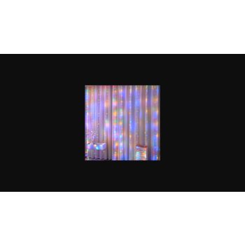   MasterLED 3x3m-es LED függöny RGB  USB csatlakozóval és távirányítóval