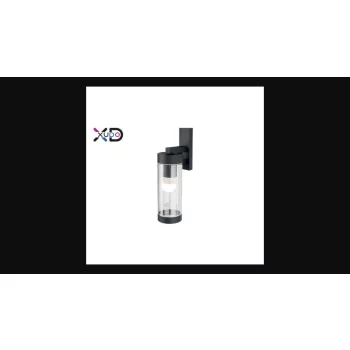   MasterLED Kerti oldalfalra helyezhető fekete színű lámpa E27-es foglalattal