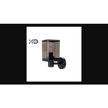   MasterLED Kerti oldalfalra helyezhető füstfekete színű lámpa E27-es foglalattal