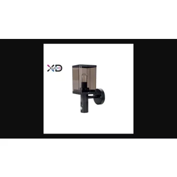   MasterLED mozgásérzékelős kerti oldalfalra helyezhető füstfekete színű lámpa E27-es foglalattal