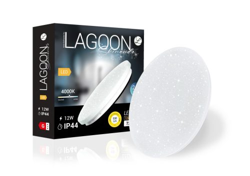 Lagoon Skinande 24 W-os ø320 mm kerek natúr fehér mennyezeti lámpa IP44-es védettségű