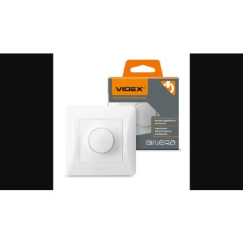   Videx Binera fehér színű süllyesztett 600W-os dimmer kapcsoló