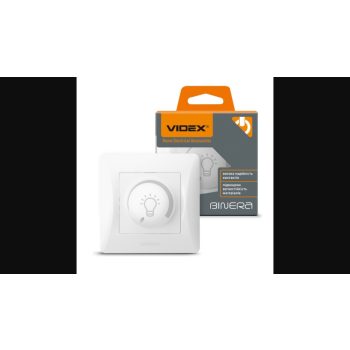   Videx Binera fehér színű süllyesztett 200W-os dimmer kapcsoló LED-hez