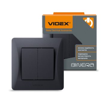   Videx Binera fekete színű süllyesztett csillárkapcsoló (105)