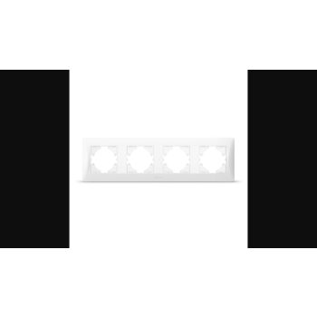 Videx Binera fehér színű négyes vízszintes keret