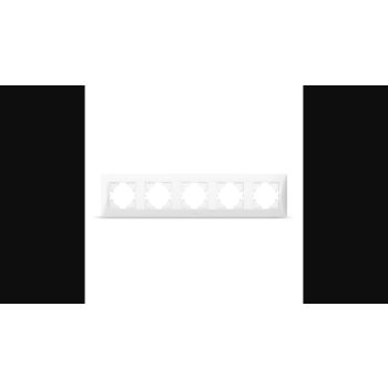 Videx Binera fehér színű ötös vízszintes keret