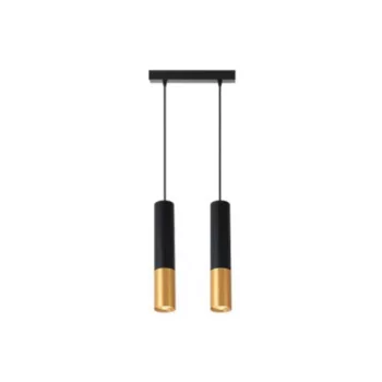   MasterLED Keon fekete-arany színű függesztett mennyezeti lámpa 2xGU10-es foglalattal