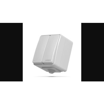   Videx Binera szürke színű falon kívüli  vízmentes csillárkapcsoló (105)