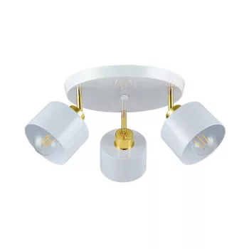   MasterLED Elza 3xE27 foglalatú kerek állítható fehér/arany színű mennyezeti lámpa