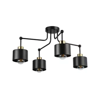   MasterLED Elza 4xE27 foglalatú fekete/réz színű mennyezeti lámpa