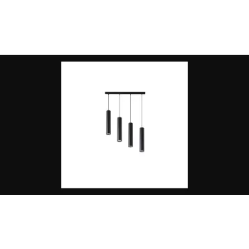   MasterLED Keon fekete színű függesztett mennyezeti lámpa 4xGU10-es foglalattal