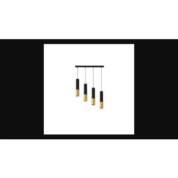   MasterLED Keon fekete-arany színű függesztett mennyezeti lámpa 4xGU10-es foglalattal