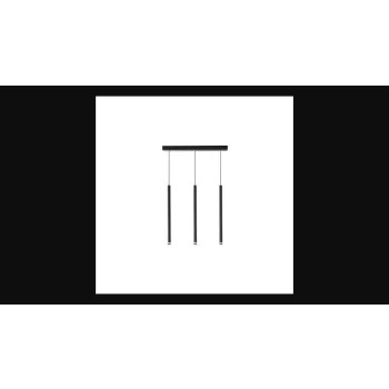   MasterLED Piero fekete színű függesztett mennyezeti lámpa 3xGU9-es foglalattal