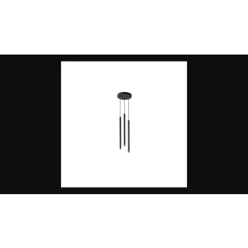   MasterLED Piero fekete színű függesztett kerek mennyezeti lámpa 3xGU9-es foglalattal