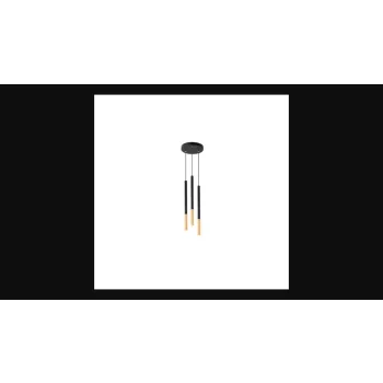   MasterLED Piero fekete/arany színű függesztett kerek mennyezeti lámpa 3xGU9-es foglalattal