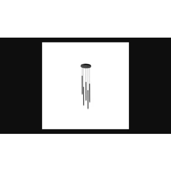   MasterLED Piero fekete színű függesztett kerek mennyezeti lámpa 5xGU9-es foglalattal