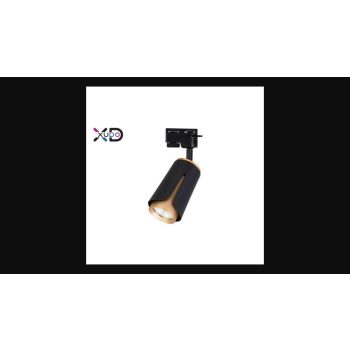   MasterLED Bud fekete/arany 1 fázisú sínre szerehető lámpa keret  GU10-es foglalattal