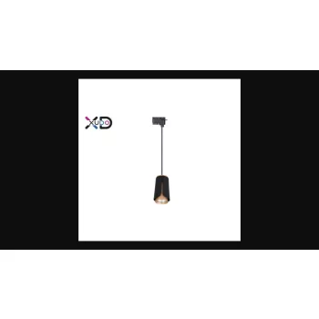   MasterLED Bud fekete/arany 1 fázisú sínre szerehető függesztett lámpa keret  GU10-es foglalattal