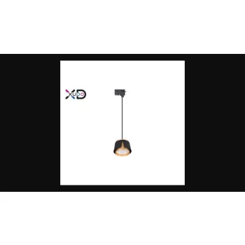   MasterLED Bud fekete/arany 1 fázisú sínre szerelhető függesztett lámpa keret  GX53-as foglalattal