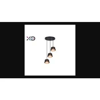   MasterLED Bud fekete-arany színű függesztett mennyezeti lámpa 3xGX53-as foglalattal