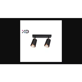   MasterLED Bud fekete/arany mennyezeti lámpa keret  2xGU10-es foglalattal