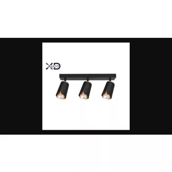   MasterLED Bud fekete/arany mennyezeti lámpa keret  3xGU10-es foglalattal