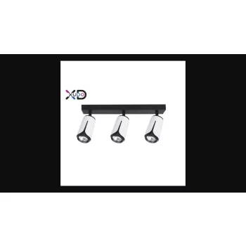   MasterLED Bud fekete/fehér mennyezeti lámpa keret  3xGU10-es foglalattal