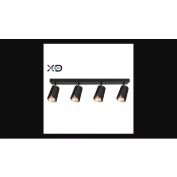   MasterLED Bud fekete/arany mennyezeti lámpa keret  4xGU10-es foglalattal