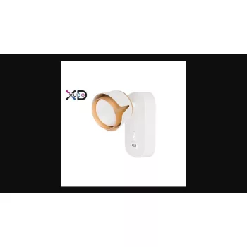   MasterLED Bud GX53-es foglalatú + LED-es fekete-fehér fali lámpa  USB csatlakozóval