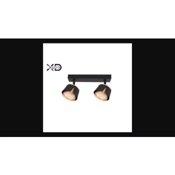   MasterLED Bud fekete/arany kerek mennyezeti lámpa keret  2xGX53-es foglalattal