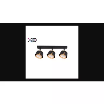   MasterLED Bud fekete/arany kerek mennyezeti lámpa keret  3xGX53-es foglalattal