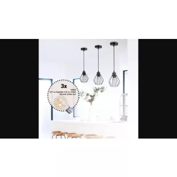   MasterLED Otto 3xE27-es foglalatú mennyezeti lámpa  3 db filamentszálas izzóval