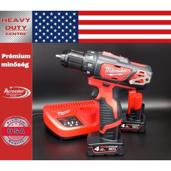 Milwaukee  M12BDD-402C M12™ szuperkompakt fúrócsavarozó