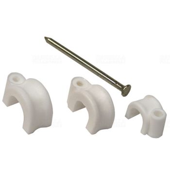   Kábelrögzítő bilincs szeggel 20db 6mm fényesfehér TRACON